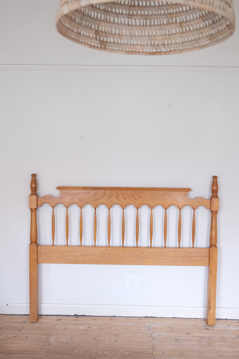 Oak wood queen size headboard Maison Cape Town