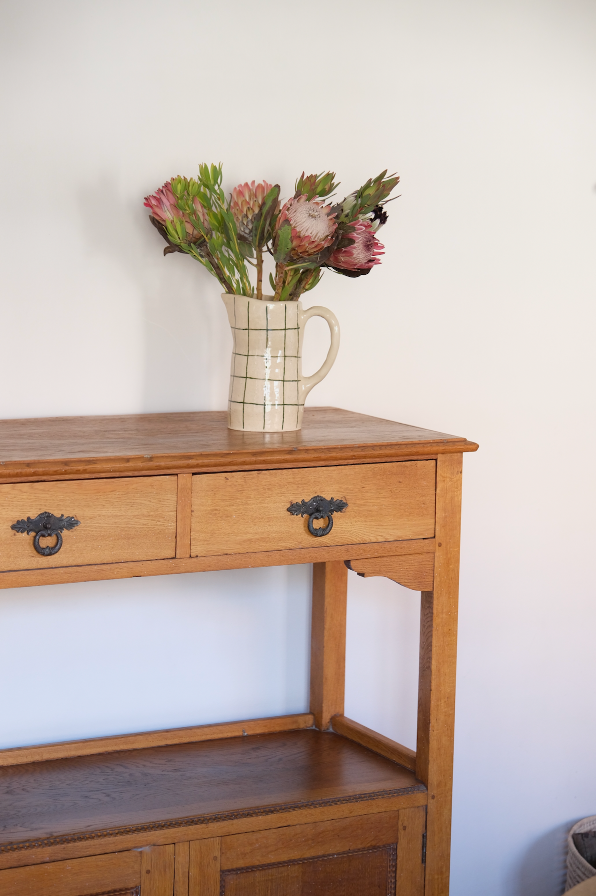 Antique farm style console