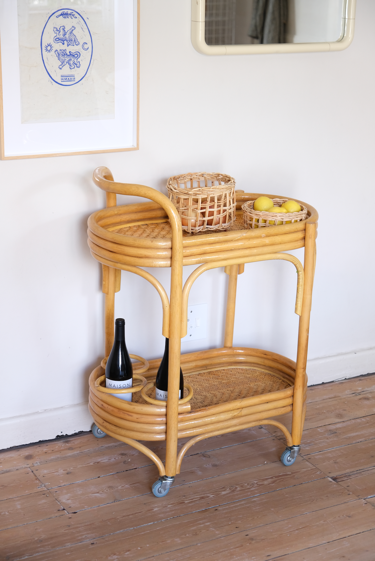 Cane drinks trolley