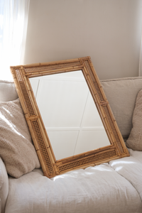 Large cane mirror