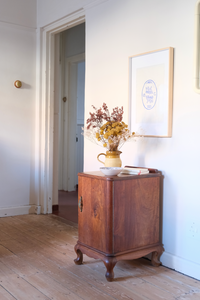 Antique cabinet with ball legs