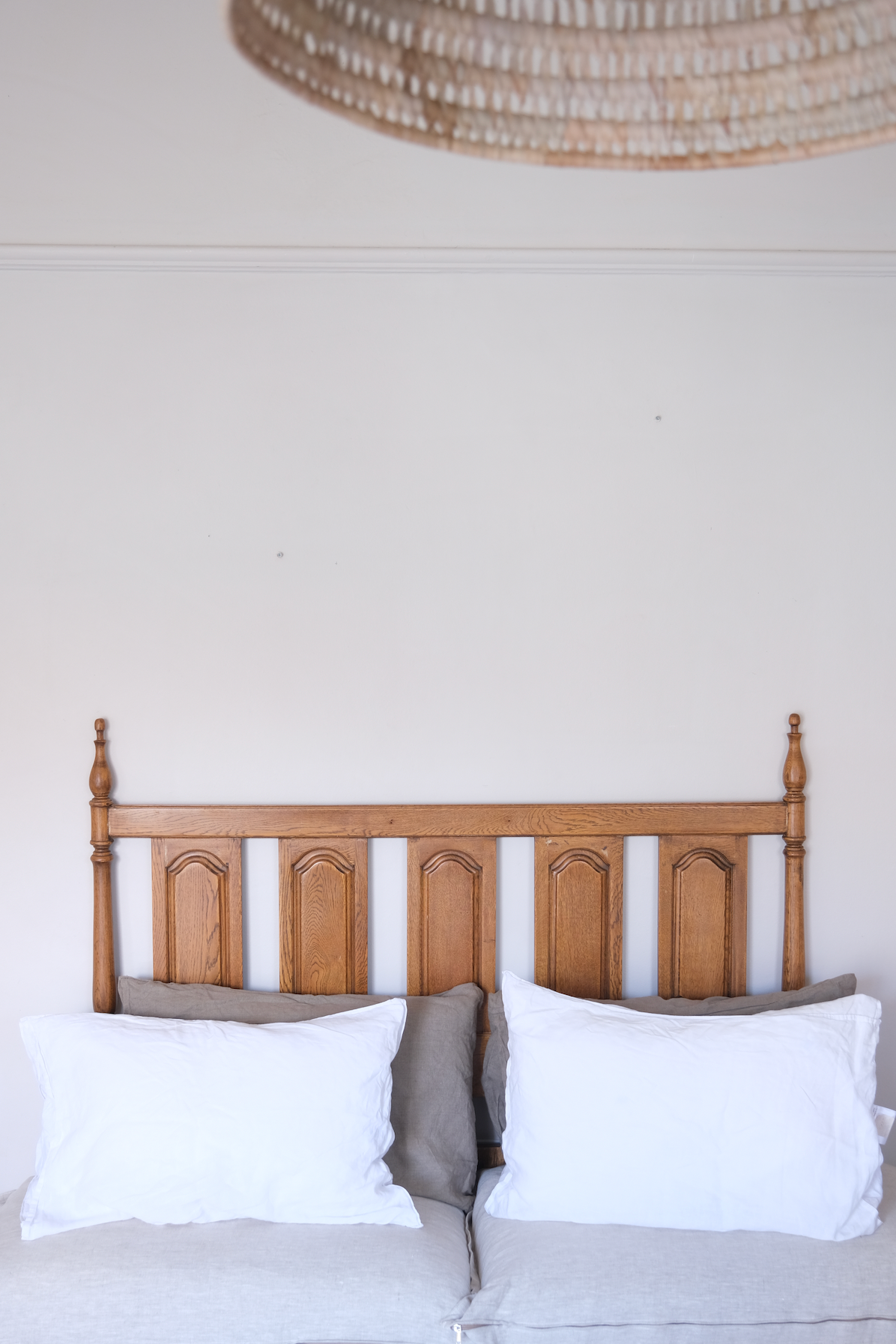 Oak wood double/queen bed headboard