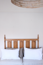 Load image into Gallery viewer, Oak wood double/queen bed headboard
