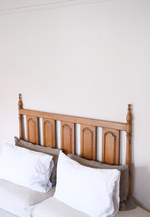 Load image into Gallery viewer, Oak wood double/queen bed headboard
