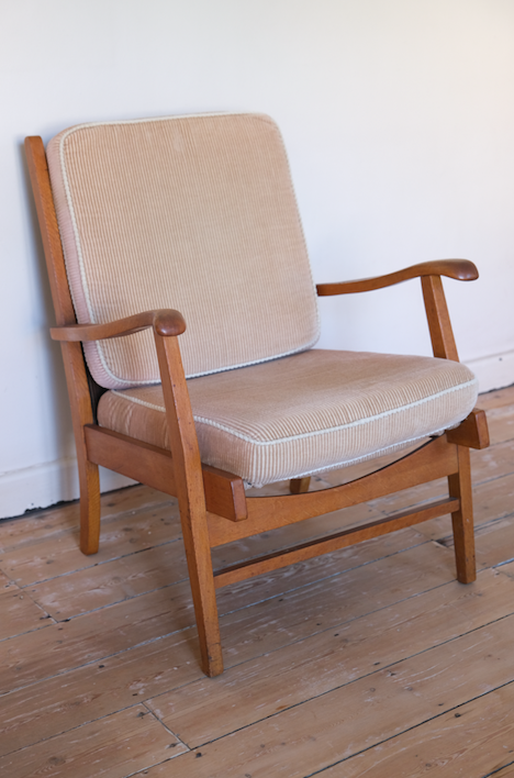 Country Style Armchairs in corduroy material