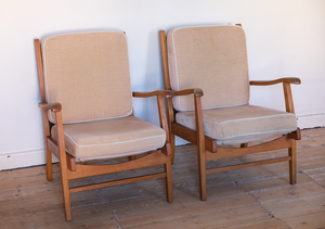 Country Style Armchairs in corduroy material