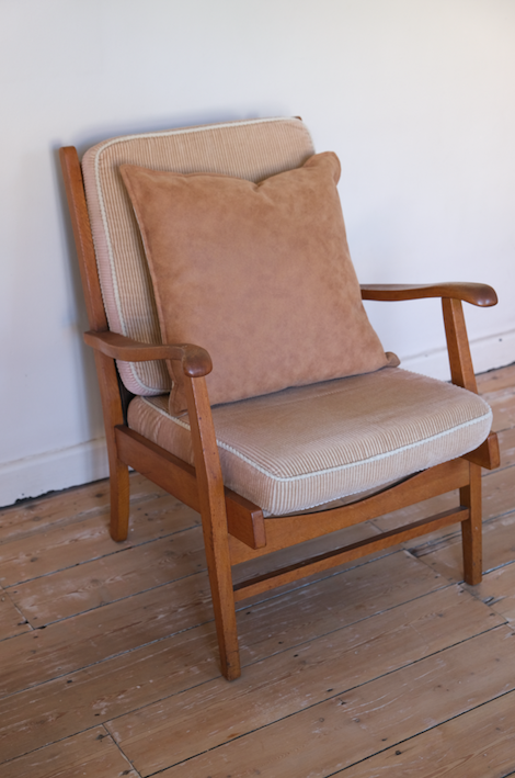 Country Style Armchairs in corduroy material