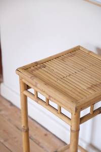 Pair of bamboo side tables