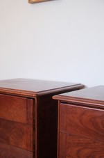 Load image into Gallery viewer, Pair of cherry wood bed side tables (a treasure!)
