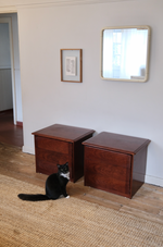 Load image into Gallery viewer, Pair of cherry wood bed side tables (a treasure!)
