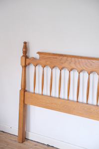 Oak wood queen size headboard