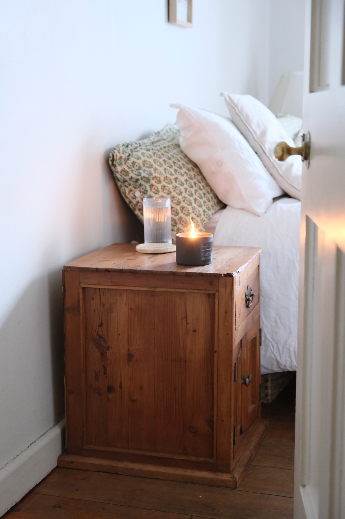 Pair of beautiful rustic bed side tables