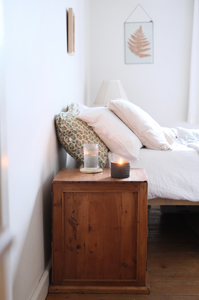 Pair of beautiful rustic bed side tables