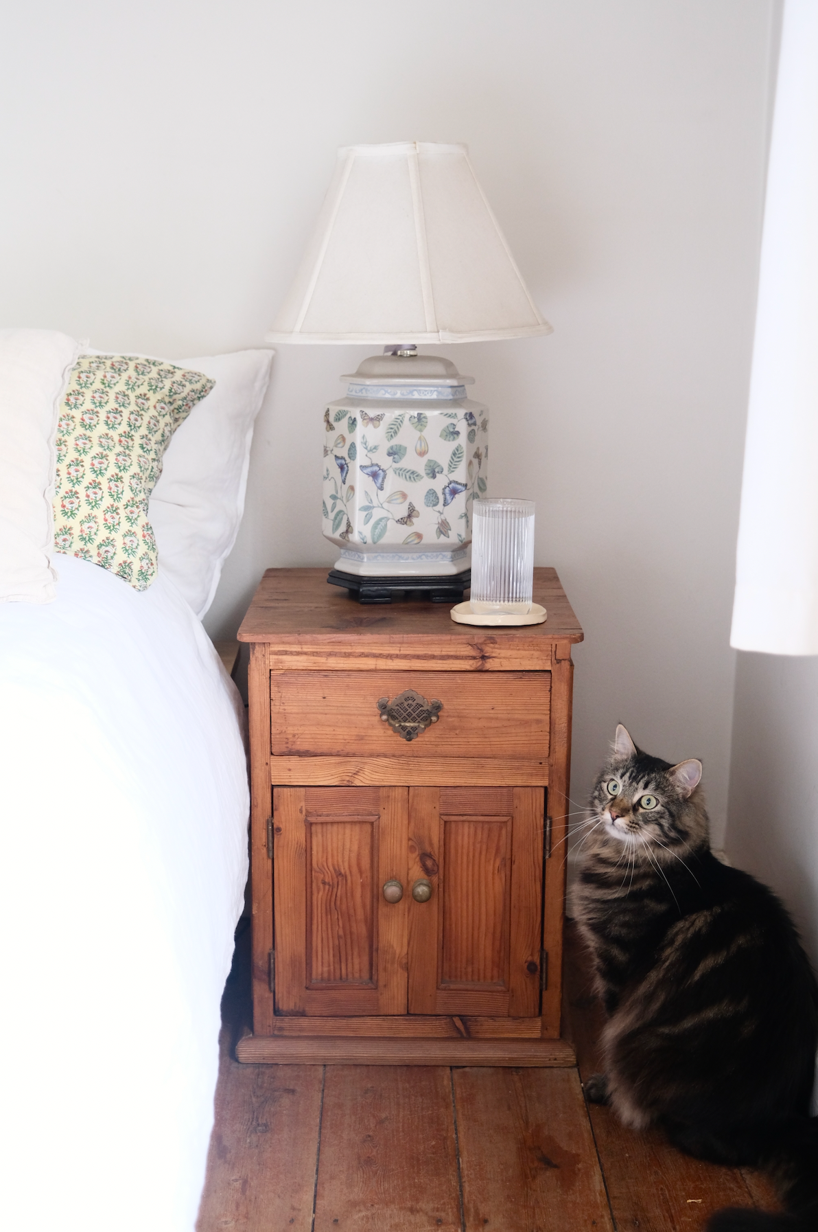 Pair of beautiful rustic bed side tables