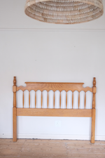 Load image into Gallery viewer, Oak wood queen size headboard
