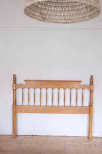 Oak wood queen size headboard