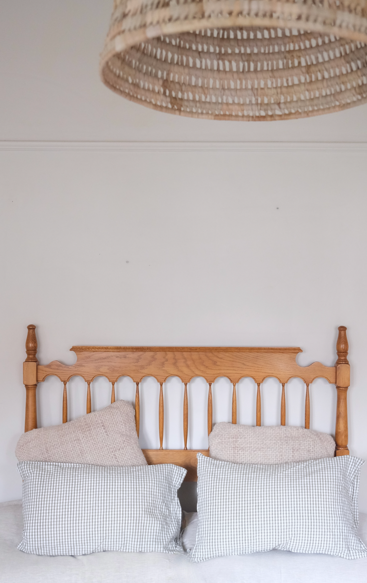 Oak wood queen size headboard Maison Cape Town