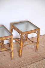 Load image into Gallery viewer, A pair of cane side tables
