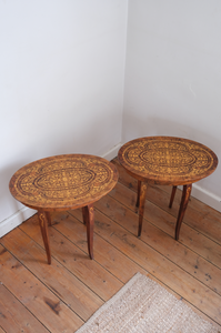 A pair of Antique side tables with french style legs