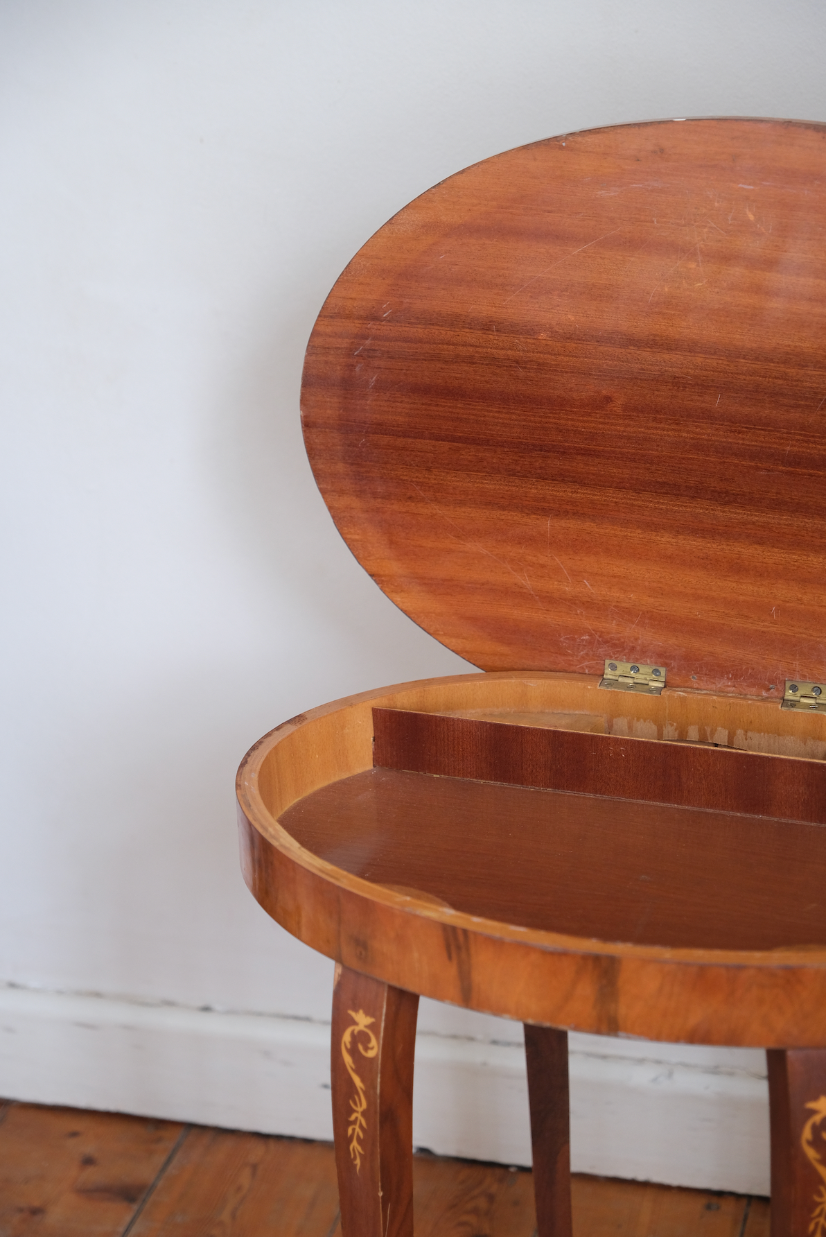 A pair of Antique side tables with french style legs