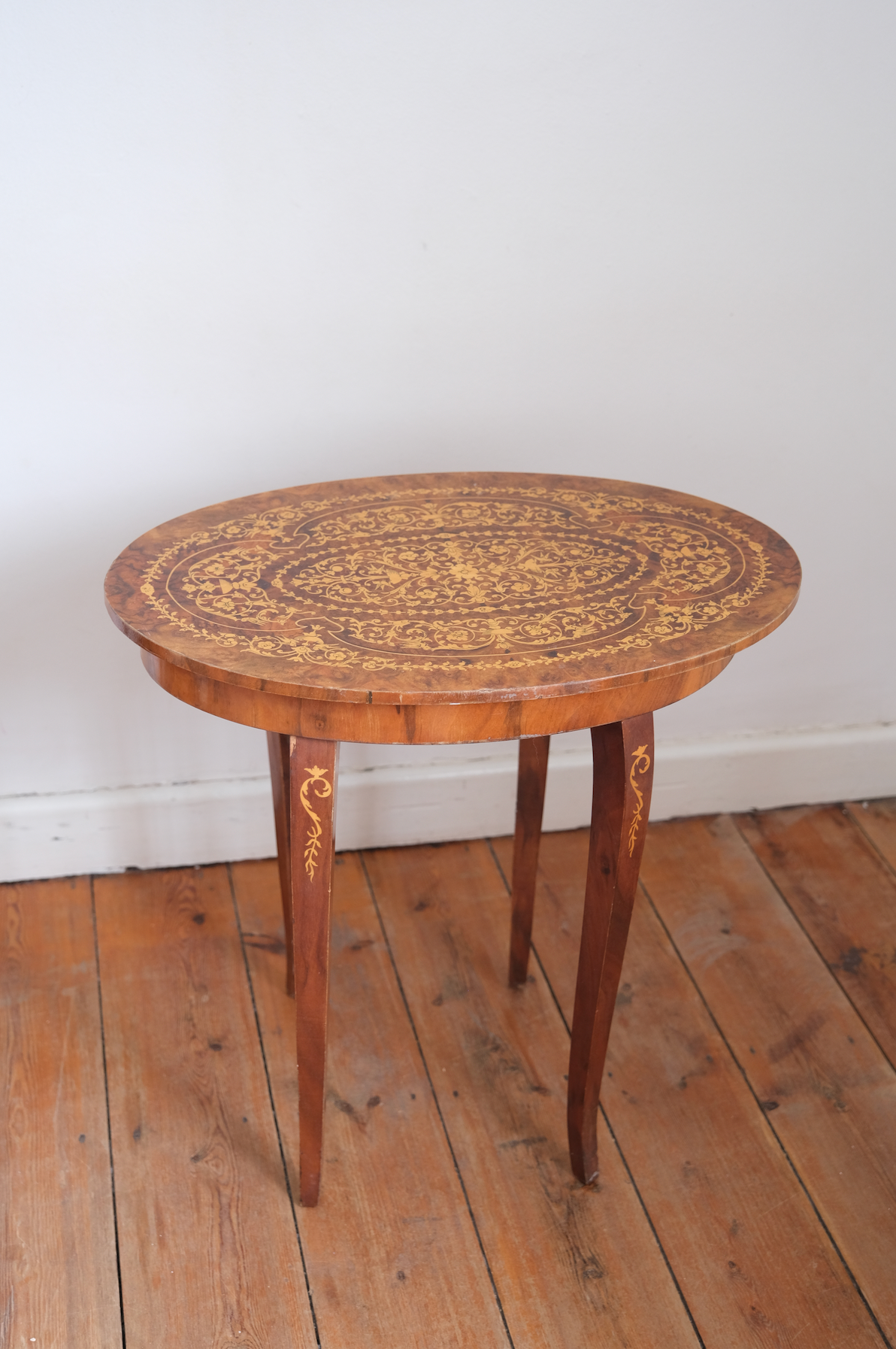 A pair of Antique side tables with french style legs