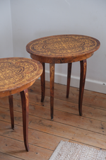 Load image into Gallery viewer, A pair of Antique side tables with french style legs
