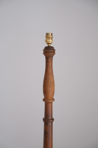 Tall standing wooden lamp