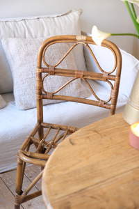 6 bamboo cane dining chairs