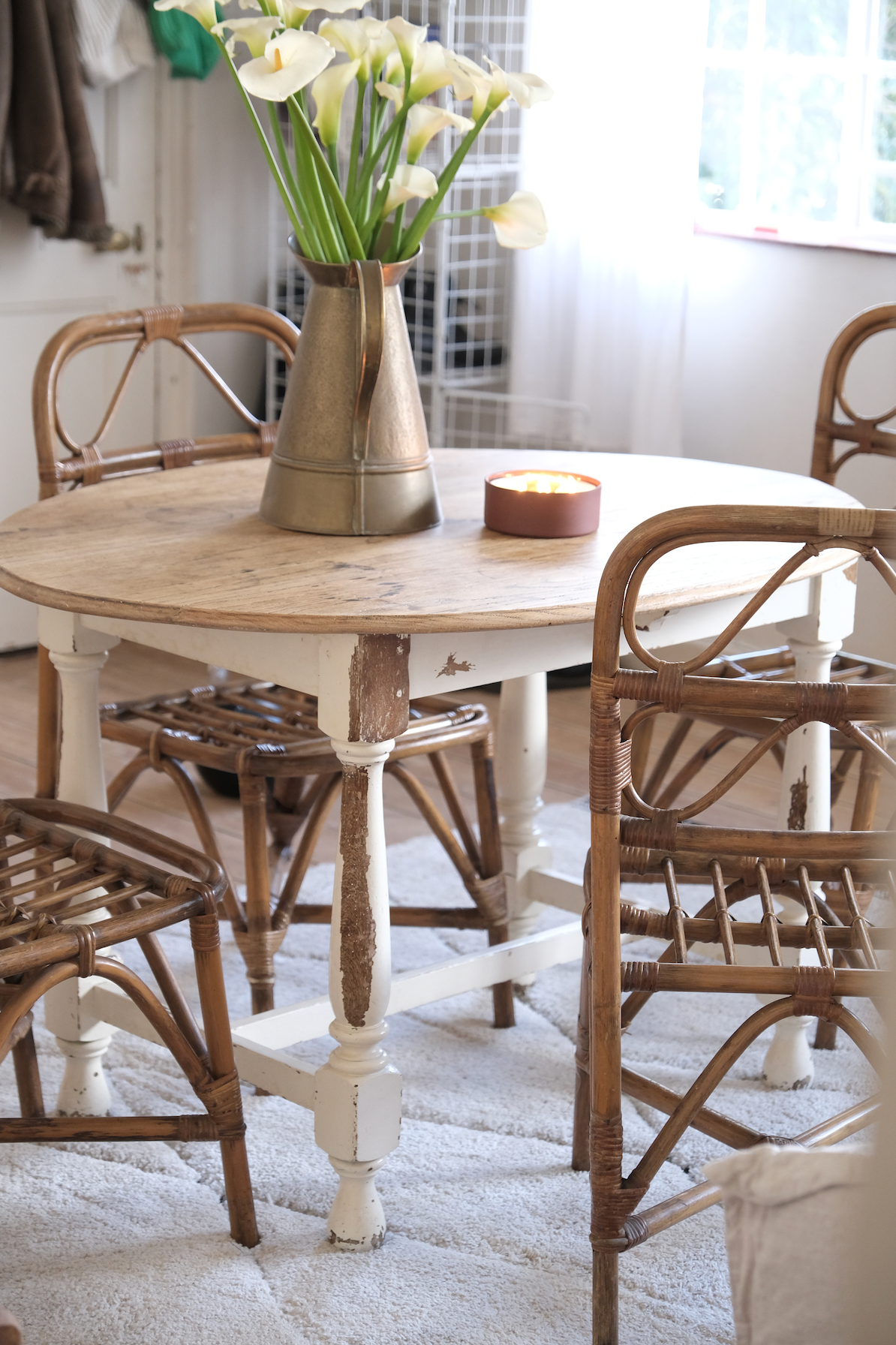 6 bamboo cane dining chairs