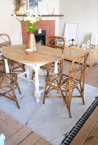 6 bamboo cane dining chairs