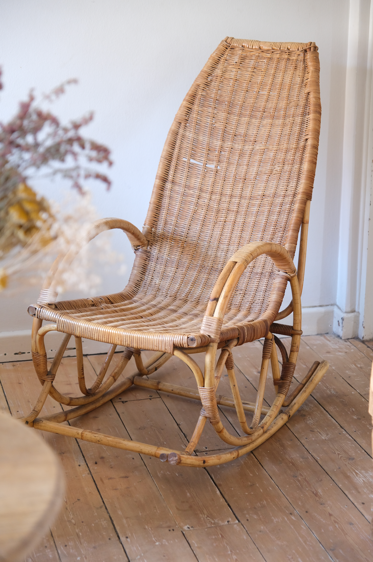 Rocking cane chair