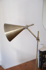 Load image into Gallery viewer, Gold metallic adjustable office lamp
