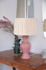 Load image into Gallery viewer, Pink ceramic lamp coming with two different shades
