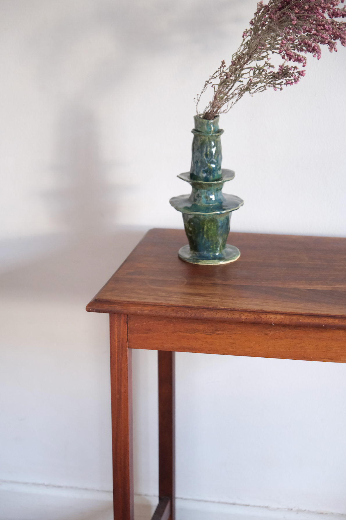 Solid wood side table