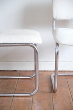 Load image into Gallery viewer, Pair of Cesca inspired chrome frame chair
