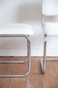 Pair of Cesca inspired chrome frame chair