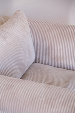 Load image into Gallery viewer, Cream velvet corduroy cuddle chair
