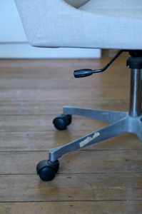 Vintage swivel office light grey chair