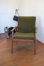 Load image into Gallery viewer, Mid-Century Modern green olive armchair
