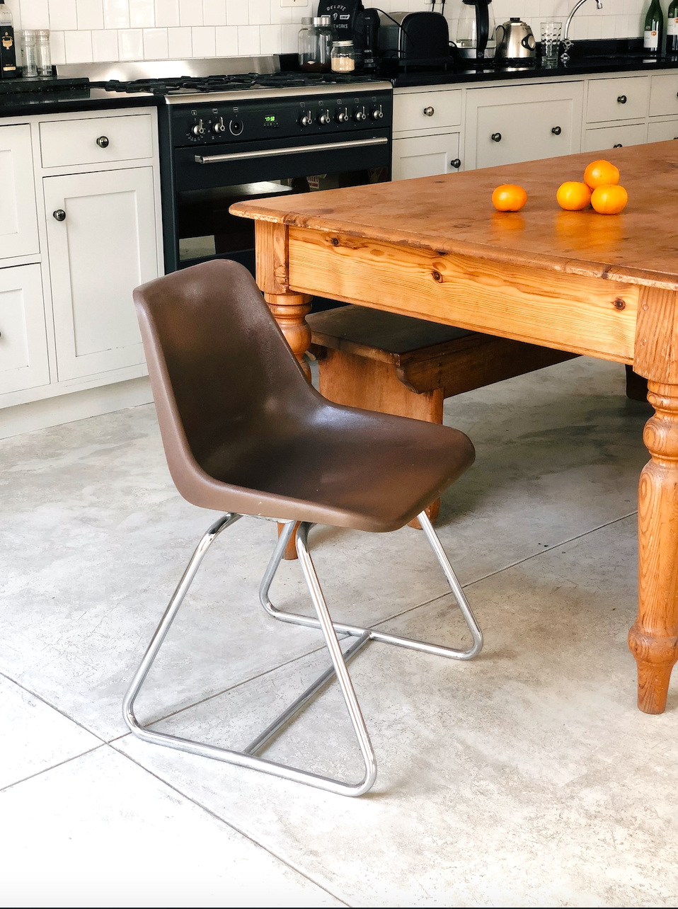 Robin Day chairs in brown