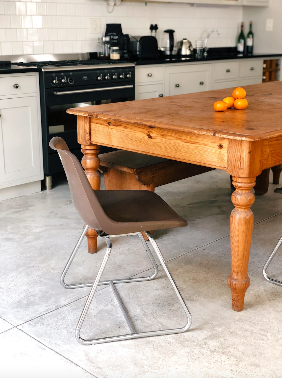 Robin Day chairs in brown