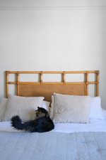 Load image into Gallery viewer, Cane and rattan headboard for double bed
