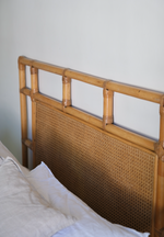 Load image into Gallery viewer, Cane and rattan headboard for double bed
