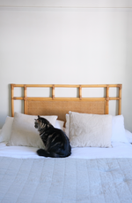 Load image into Gallery viewer, Cane and rattan headboard for double bed
