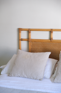 Cane and rattan headboard for double bed