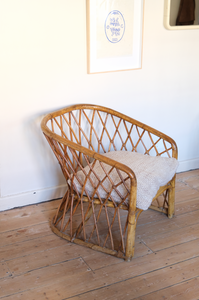 A pair of 1960's cane chairs