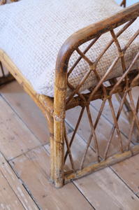 A pair of 1960's cane chairs