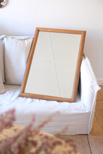 Load image into Gallery viewer, Light wooden frame large mirror (91 x 61 cm)
