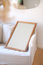 Load image into Gallery viewer, Light wooden frame large mirror (91 x 61 cm)
