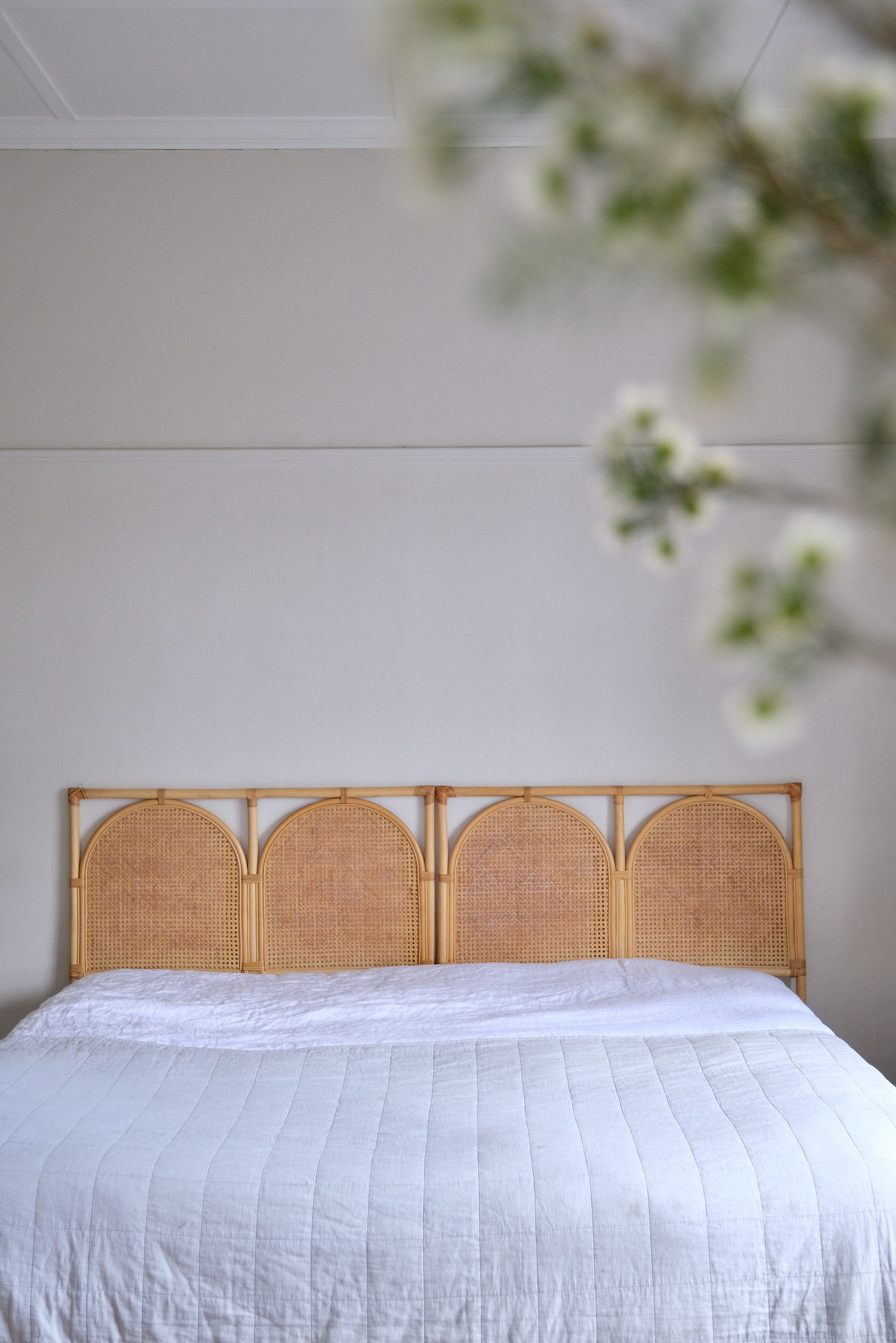 King cane headboard in perfect condition